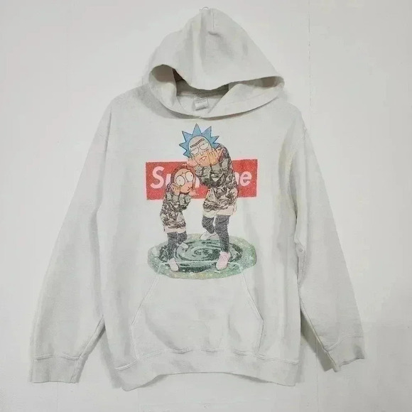 Vintage Graphic Hoodie Sweatshirt Cotton Blend Men's M - Picture 1 of 10